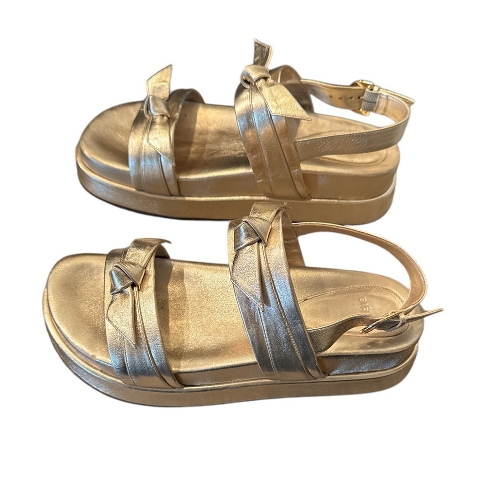 Alexandre Birman Gold Platform Sandals